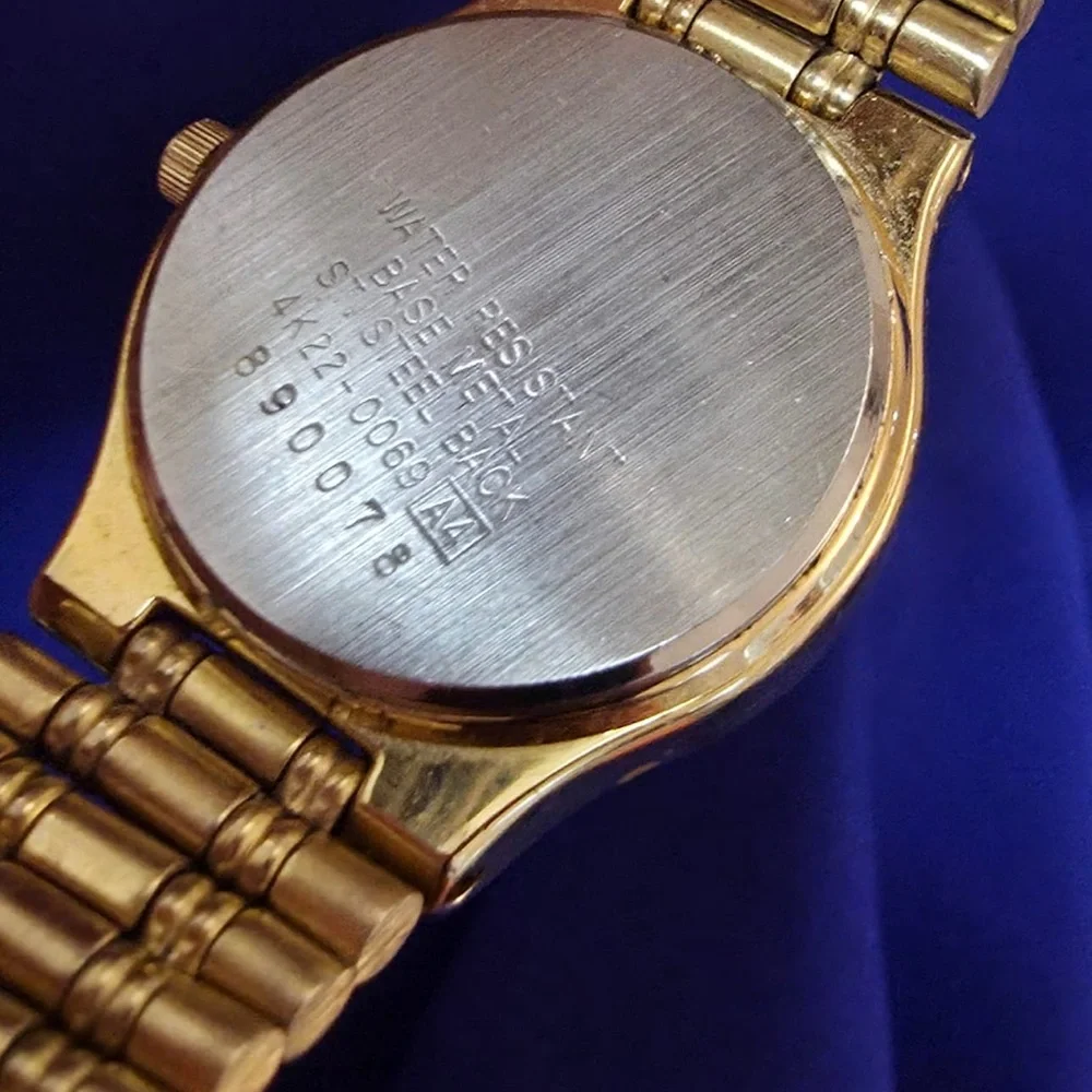 Seiko Vintage Rare Moonphase Women's Petite Watch Gold Tone